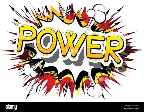 Power Comic Book Style Word On Abstract Background Stock Vector Image