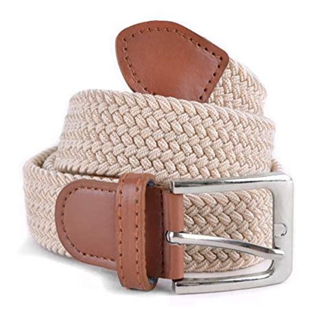 Stretch Braided Woven Belts Without Holes Elastic Casual Belts For Men