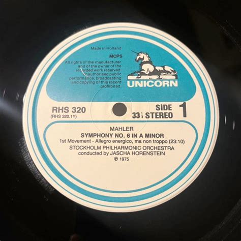 Yahoo オークション 蘭unicorn2LP ホーレンシュタインのマーラー