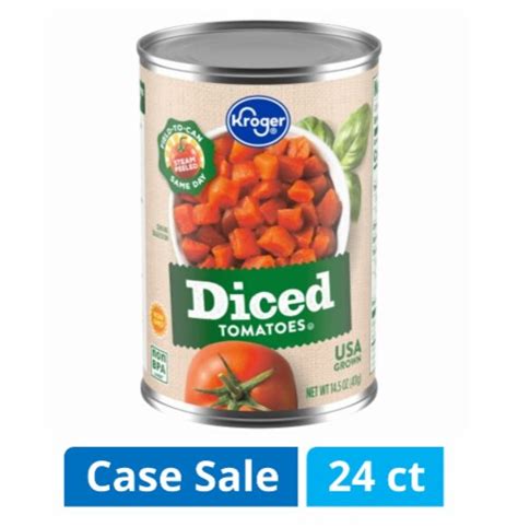 Kroger® Diced Tomatoes Case 24 Ct 145 Oz Kroger