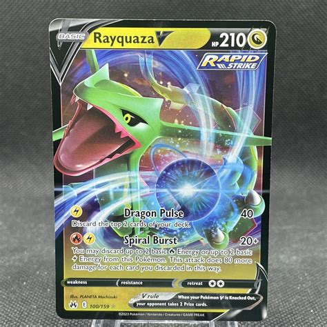 Rayquaza V Full Art Ultra Rare Crown Zenith Pokemon Tcg Values