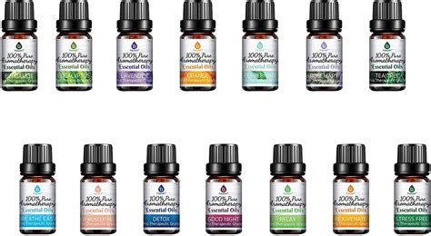 Pursonic 100 Pure Essential Aromatherapy Oils T Set 10ml 14 Pack