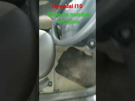 Hyundai I10 Chassis Number Location YouTube