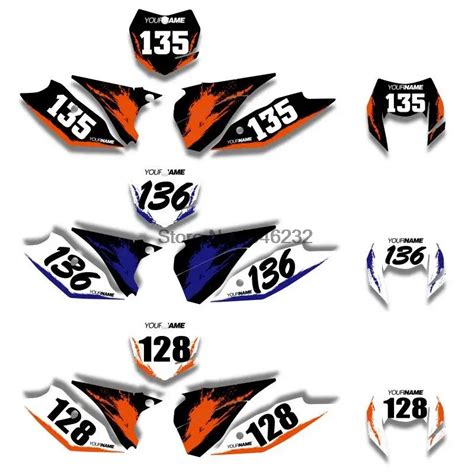 Custom Number Plate Backgrounds Graphics Sticker Decals Fit For Ktm