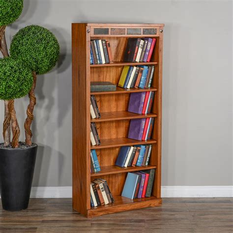 Rustic Oak Bookcase 72" | Oak Bookcase