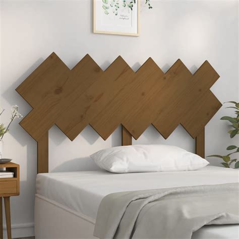 MSA Tête de lit Marron miel 132x3x81 cm Bois massif de pin