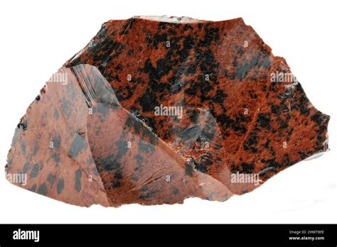 mahogany obsidian from Brazil isolated on white background Stock Photo ...