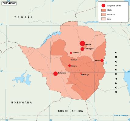 Zimbabwe Population Map Eps Illustrator Map Vector World Maps