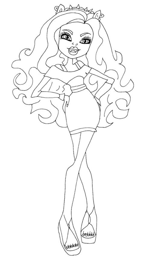 Clawdeen Wolf Fashion Coloring Page Monster High Coloring Pages Coloring Home