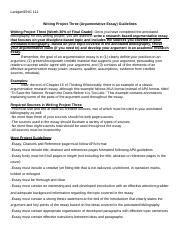 Arguementative Research Essay Guidelines Docx Lanigan Eng