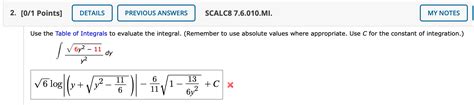 Solved 2 0 1 Points DETAILS PREVIOUS ANSWERS SCALC8 Chegg