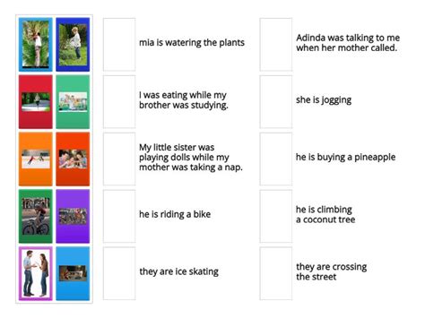 match  pictures   sentences match