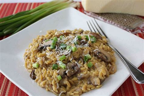 Porcini Crimini Mushroom Orzo Risotto Recipe By CookinCanuck Via