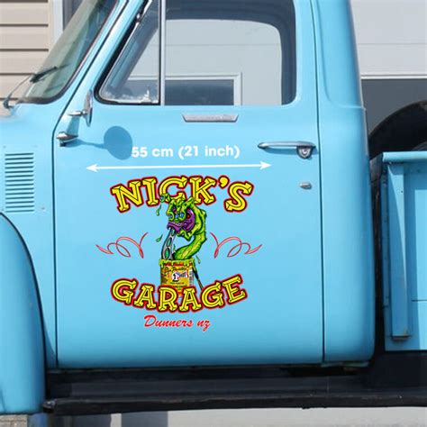 Rat Fink Monster Shifter Hot Rod Garage Vinyl Stickers Dingmun