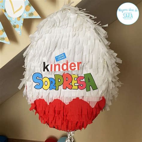 Piñata Plantilla y Elementos Huevo Kinder Sorpresa Imprimibles PDF