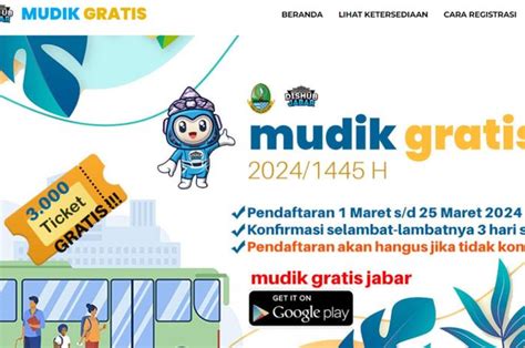 Cara Daftar Mudik Gratis Dishub Jabar 2024 Ada Ribuan Kursi Sonora Id