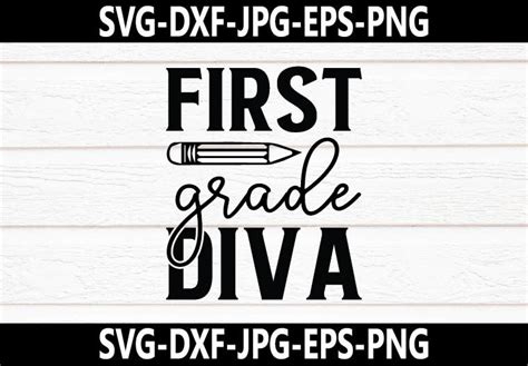 First Grade Diva Svg Design Graphic By Rashedul Design Store Creative