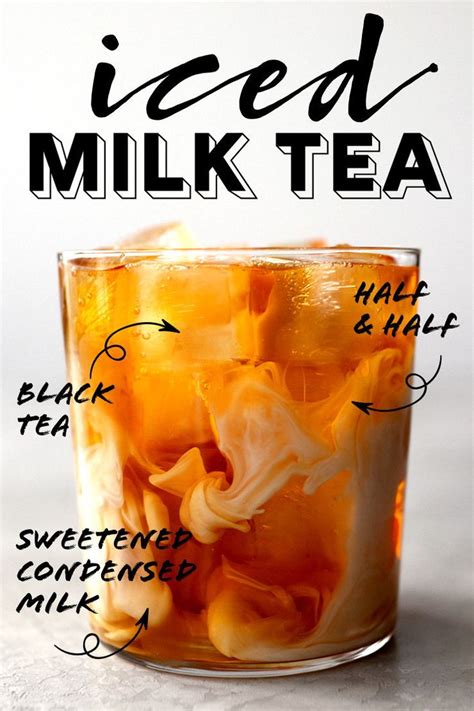 A Refreshing Iced Milk Tea Made With Black Tea Sweetened Condensed Milk And Half And Half Its