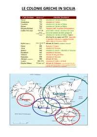 Colonie Greche In Sicilia Docsity