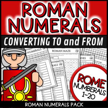 Roman Numerals Worksheets Activities Poster And Puzzles By Kiwiland