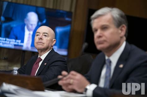 Photo: Secretary Mayorkas and FBI Director Wray Attend Senate Hearing ...