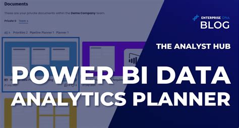 Using The Power Bi Data Analytics Planner In The Analyst Hub Master