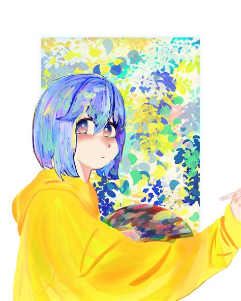 Wallpaper Anime Girls Artwork Painting Women D Drawing Blue