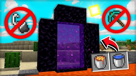 COMO CRIAR Um PORTAL DO NETHER Sem PICARETA E ISQUEIRO MINECRAFT