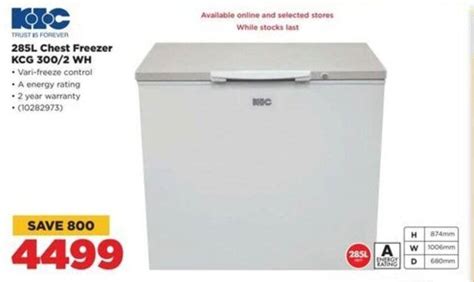 Kic L Chest Freezer Kcg Wh Offer At Hifi Corp