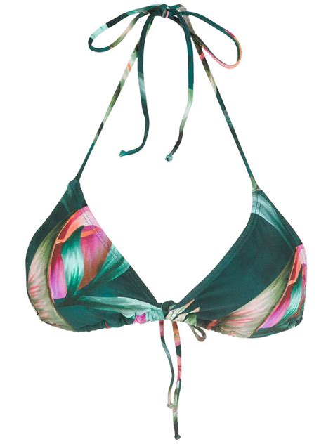 Buy Lygia Nanny Lido Leaf Print Bikini Top Green At Off