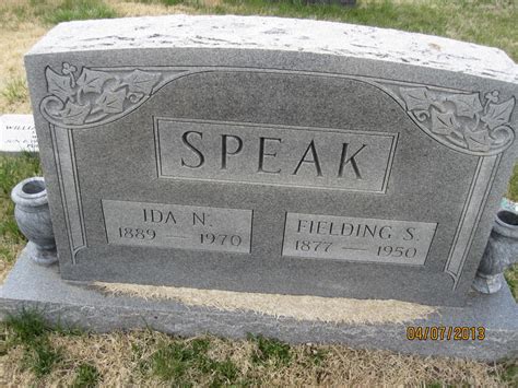 Fielding Seale Speak 1877 1950 Find A Grave Memorial