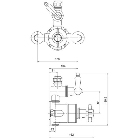 Nuie Edwardian Twin Thermostatic Shower Valve A