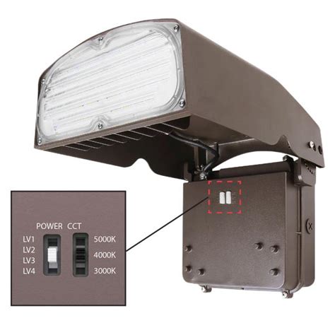 WTA CP Series CCT Power Switchable Adjustable LED Wallpack Barron