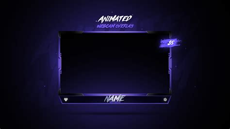 Clean Twitch Overlay Animated Webcam Overlay Twitch Stream Overlays