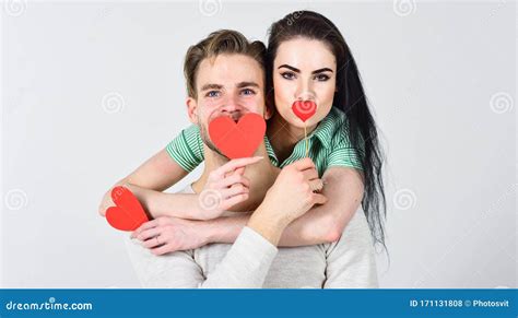 Romantic Ideas Celebrate Valentines Day Valentines Day Concept Man And Woman Couple In Love