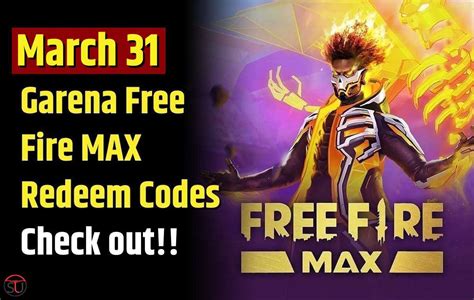 Garena Free Fire Max Redeem Codes For March Win Exciting Skins