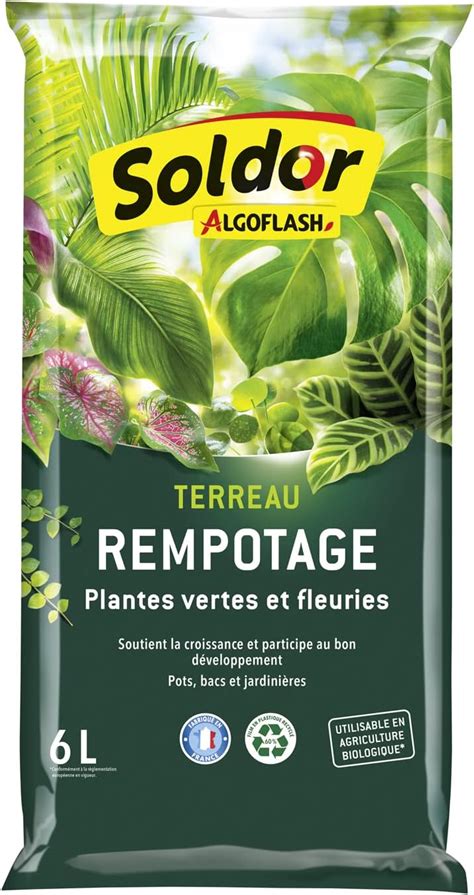 Algoflash Terreau Rempotage Plantes Vertes Et Plantes Fleuries Uab