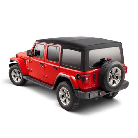 Jeep Wrangler JL 4Dr 2018 2024 Sailcloth Soft Top Kit W Tinted Windows