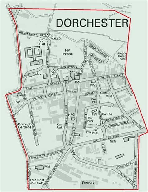 Dorchester BID area Map - Dorchester Dorset