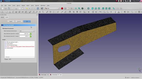 Freecad Fem And Calculix Launcher Shell Elements Youtube