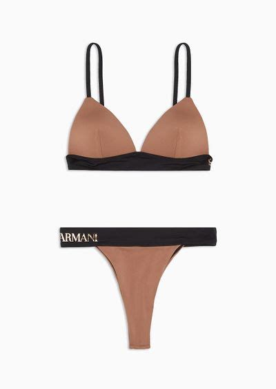 Triangle Bikini With Logo Band EMPORIO ARMANI Woman