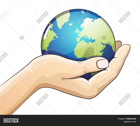 Hand Holding Earth Vector & Photo (Free Trial) | Bigstock