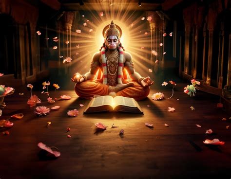 Premium Photo | Lord hanuman meditation