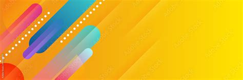 Yellow abstract modern banner background design. Vector graphic pattern ...