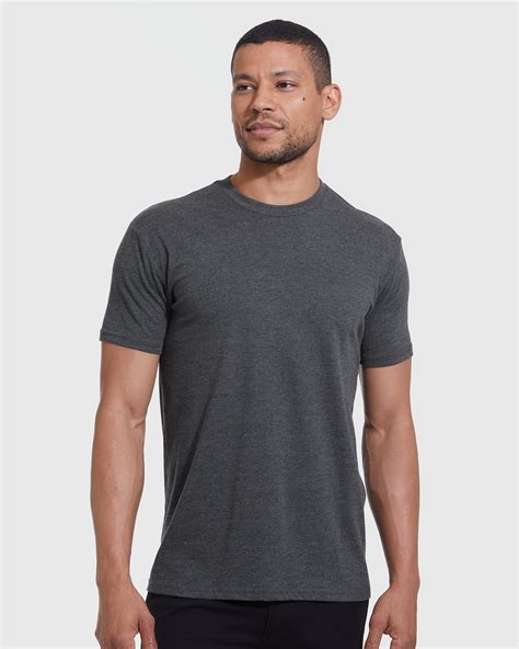 Heather Charcoal Gray Crew Neck T Shirt True Classic Corporate Wholesale