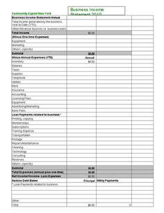 Business Income Statement Template Excel At Pdftemplate | Statement ...