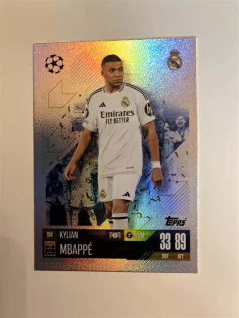 Topps Match Attax Ucl Kylian Mbappe Foil Real Madrid Eur