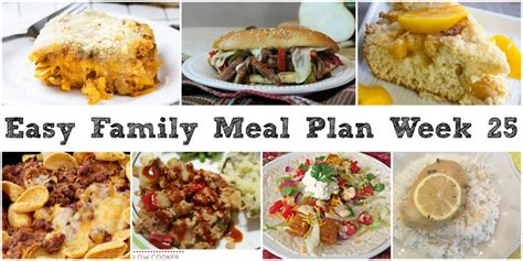 Cooking With Carlee: Easy Family Meal Plan Week 25