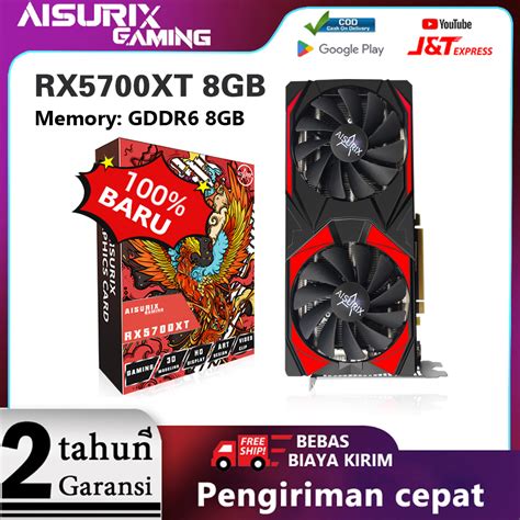 Jual AISURIX New Video Card RX 5700 XT 8GB GDDR6 Gaming Video Card GPU