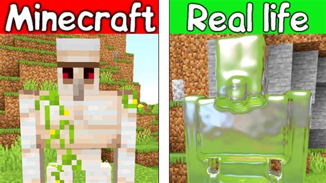 Iron Golem Minecraft Vs Realistic Youtube